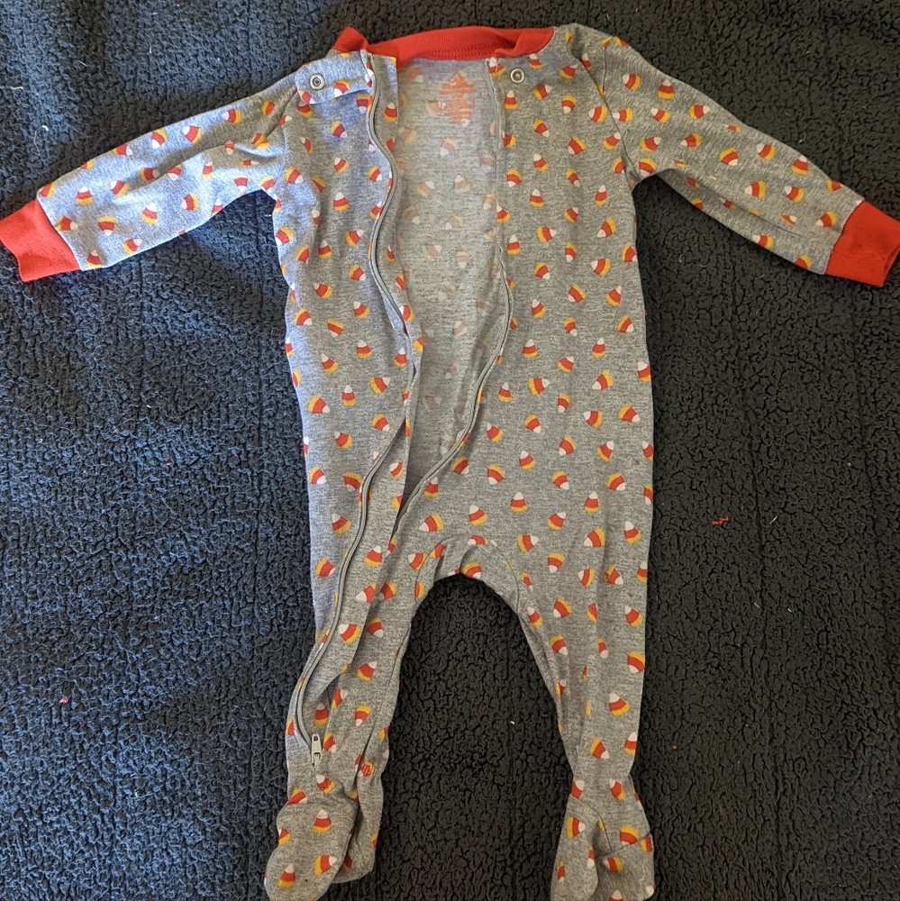 3-6 month baby Halloween fall onsie